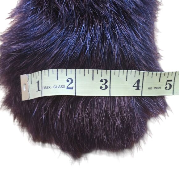 Surell Finland Genuine Brown Fox Fur Headband Scarf Hat Adustable Two In One - Picture 7 of 11
